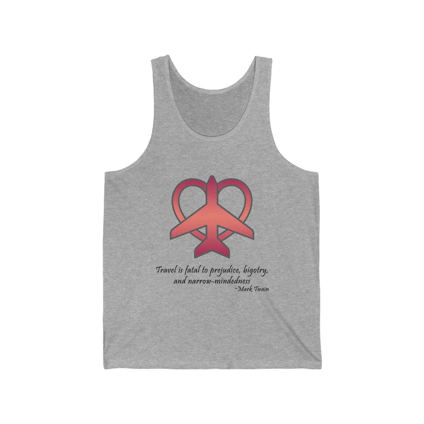 Travel - Fatal to Prejudice Tank Top (Red/Pink)