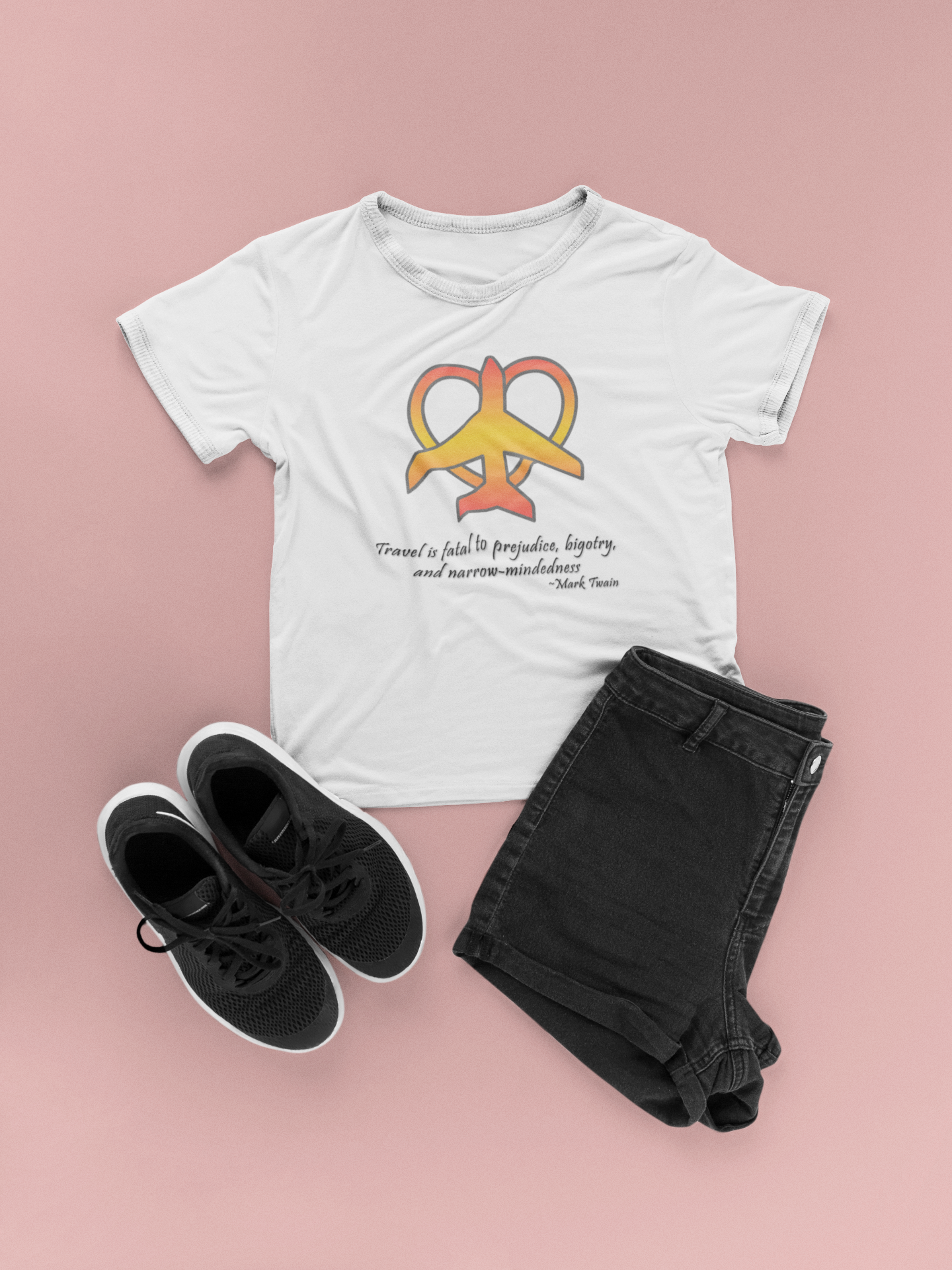 Travel - Fatal to Prejudice T-shirt (Orange/Yellow)