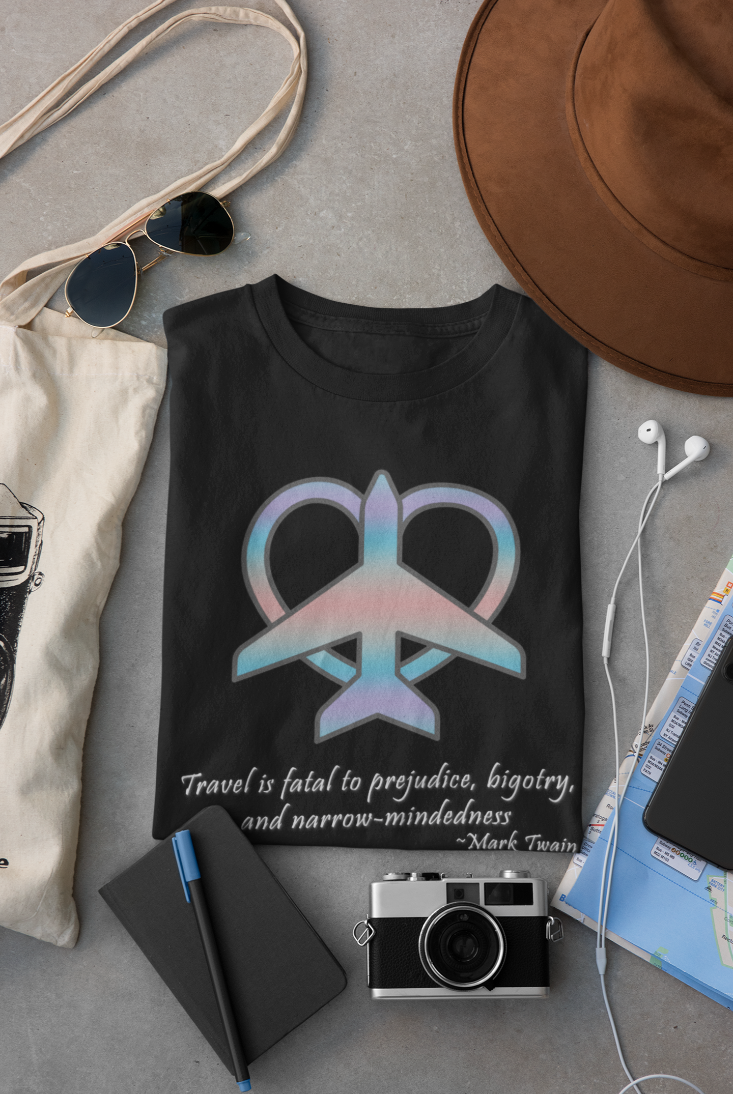 Travel - Fatal to Prejudice T-shirt (Pastels)