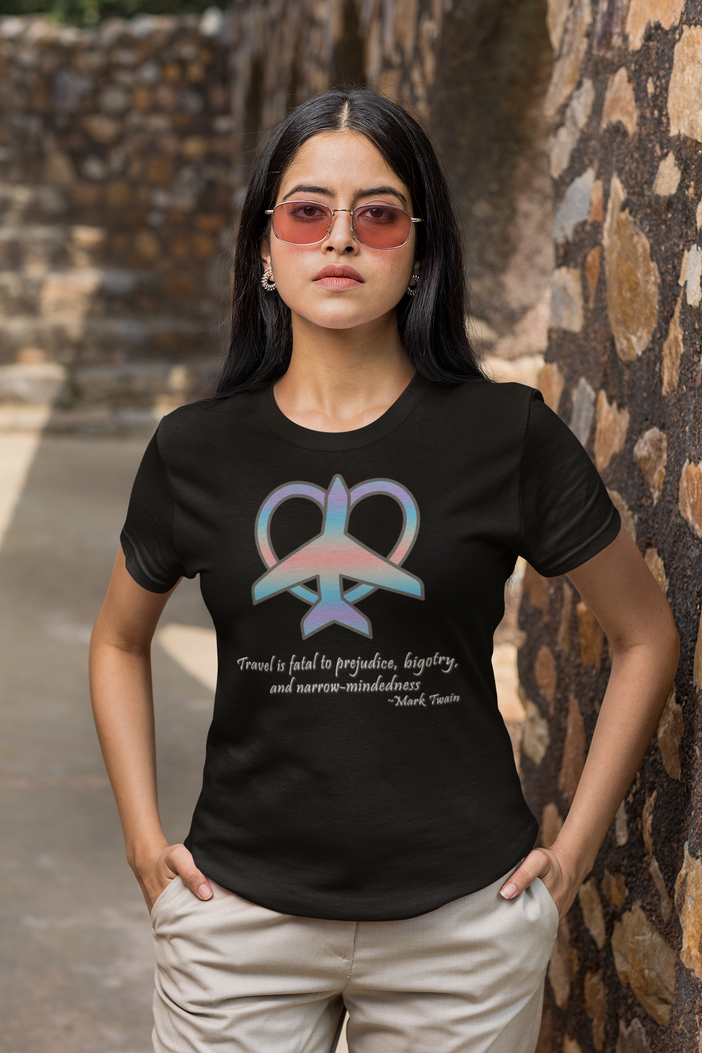 Travel - Fatal to Prejudice T-shirt (Pastels)