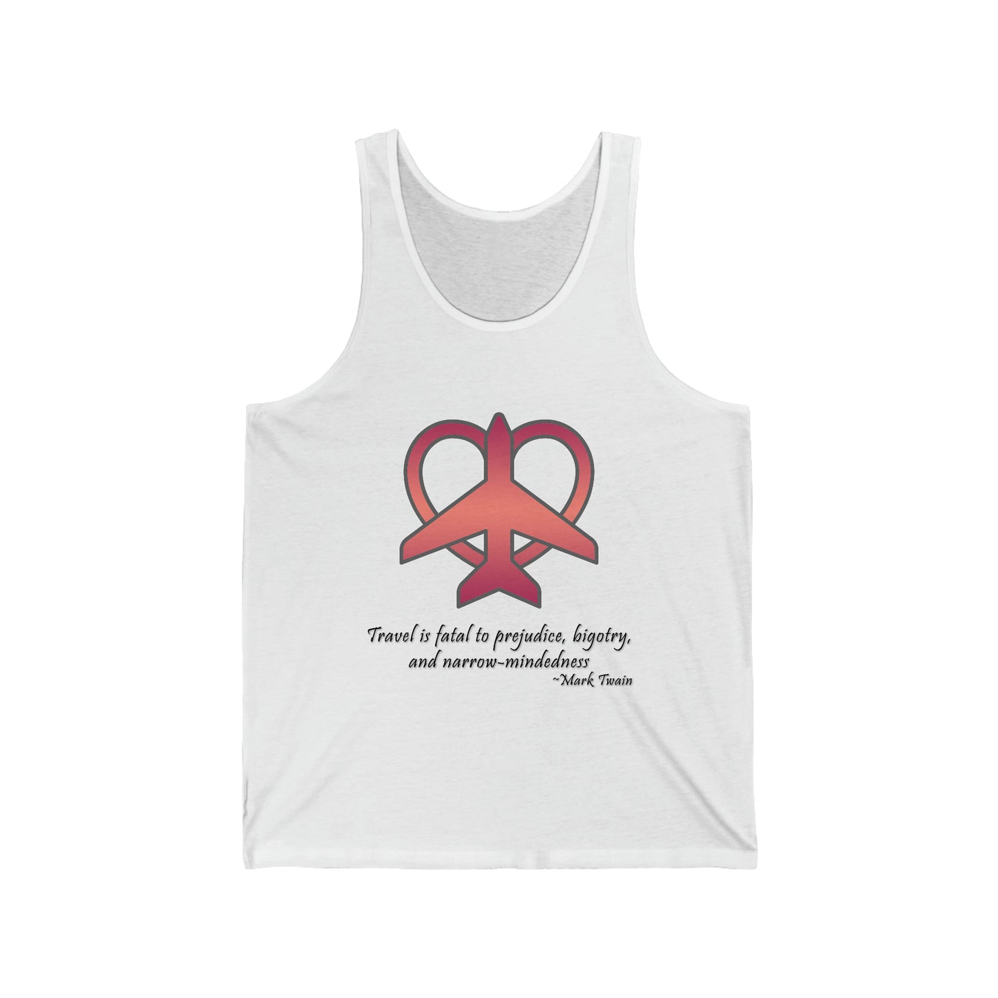 Travel - Fatal to Prejudice Tank Top (Red/Pink)