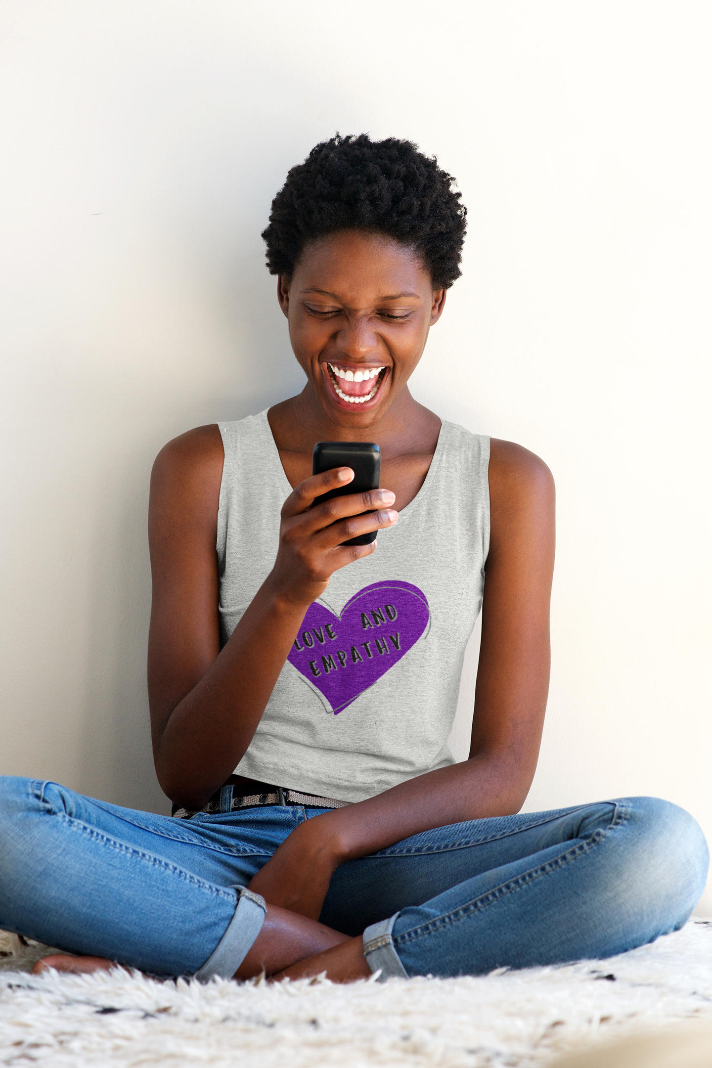 Love and Empathy Logo Unisex Jersey Tank
