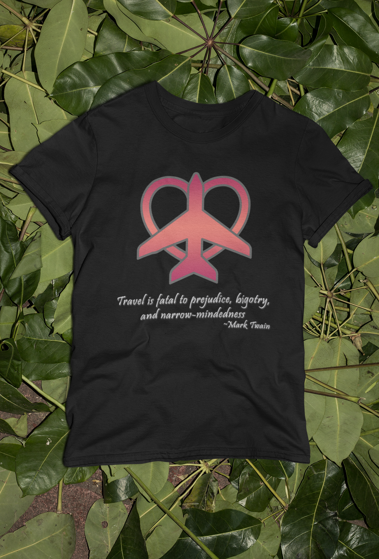 Travel - Fatal to Prejudice T-shirt (Red/Pink)