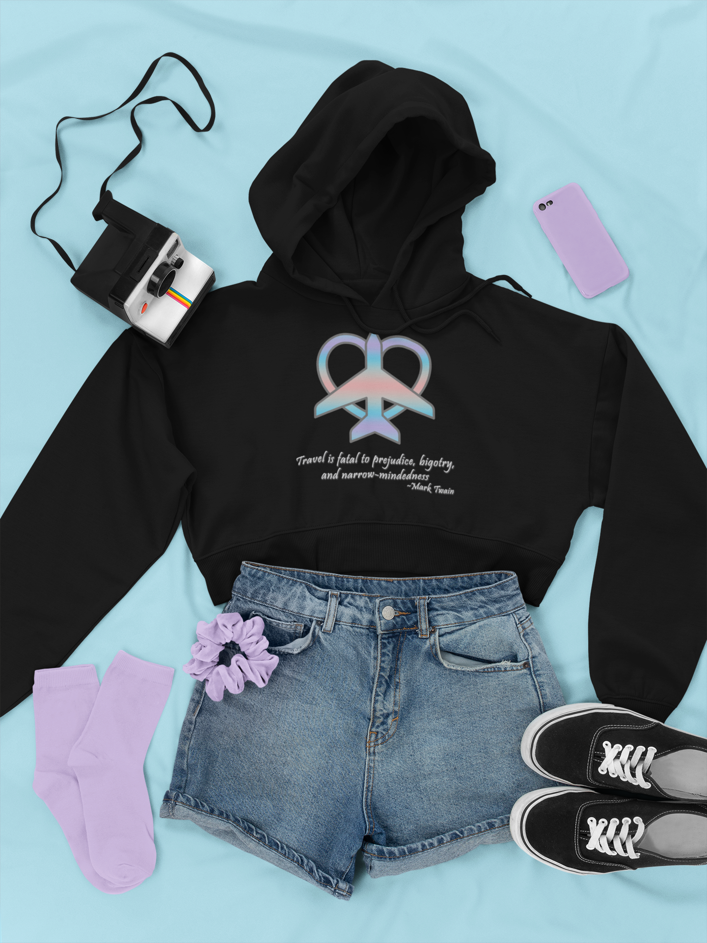 Travel - Fatal to Prejudice Hoodie (Pastels)