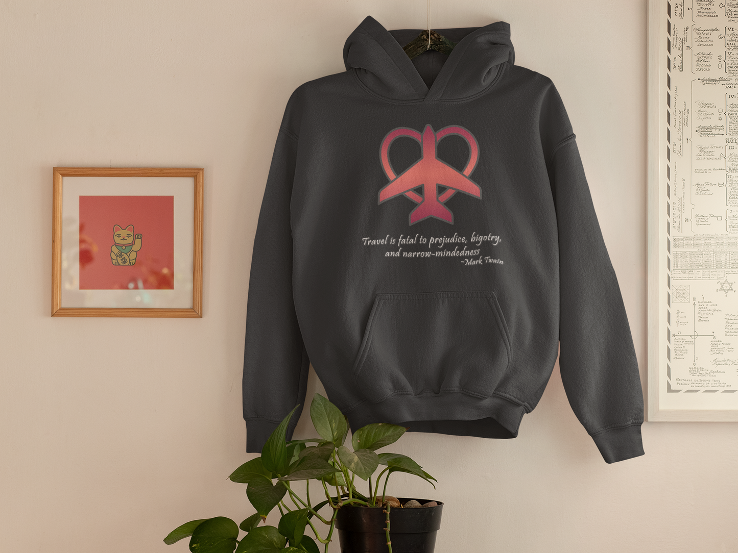 Travel - Fatal to Prejudice Hoodie (Red/Pink)