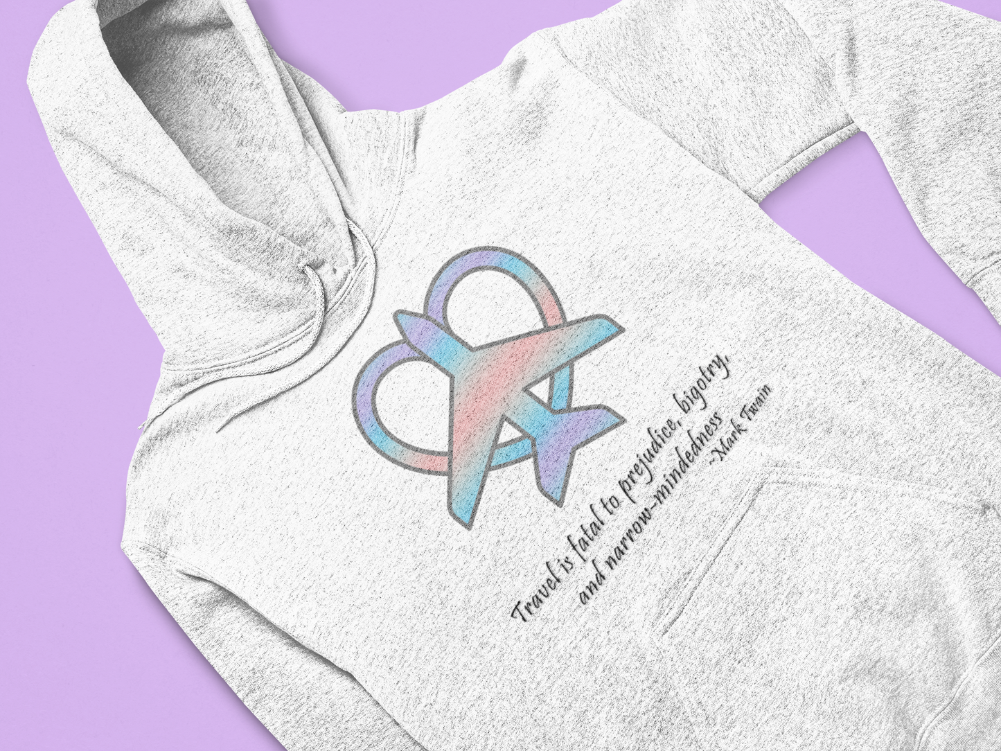Travel - Fatal to Prejudice Hoodie (Pastels)