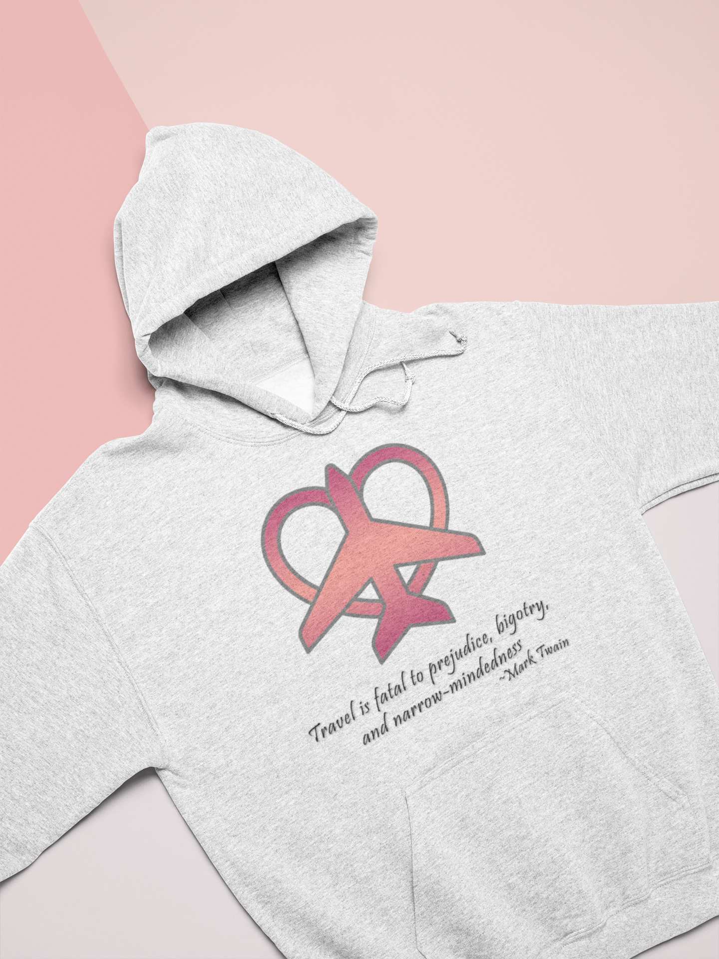Travel - Fatal to Prejudice Hoodie (Red/Pink)