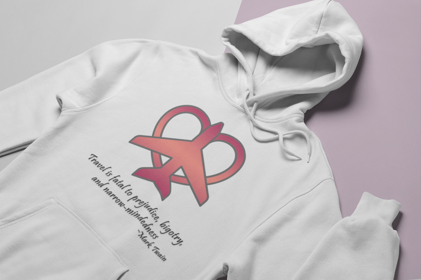 Travel - Fatal to Prejudice Hoodie (Red/Pink)