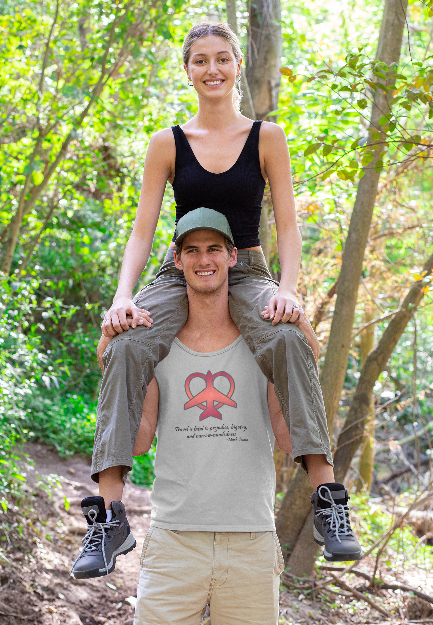 Travel - Fatal to Prejudice Tank Top (Red/Pink)