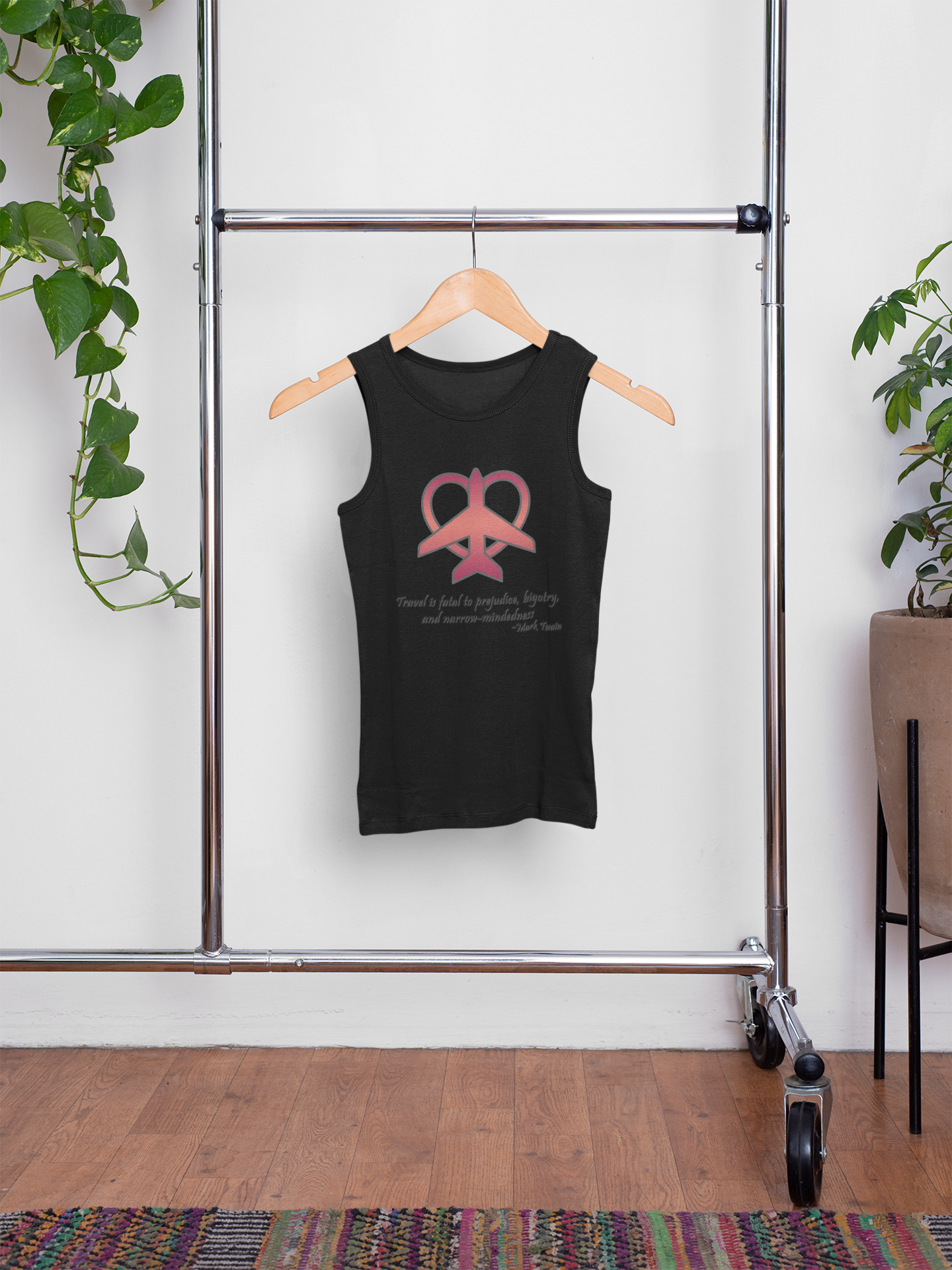 Travel - Fatal to Prejudice Tank Top (Red/Pink)