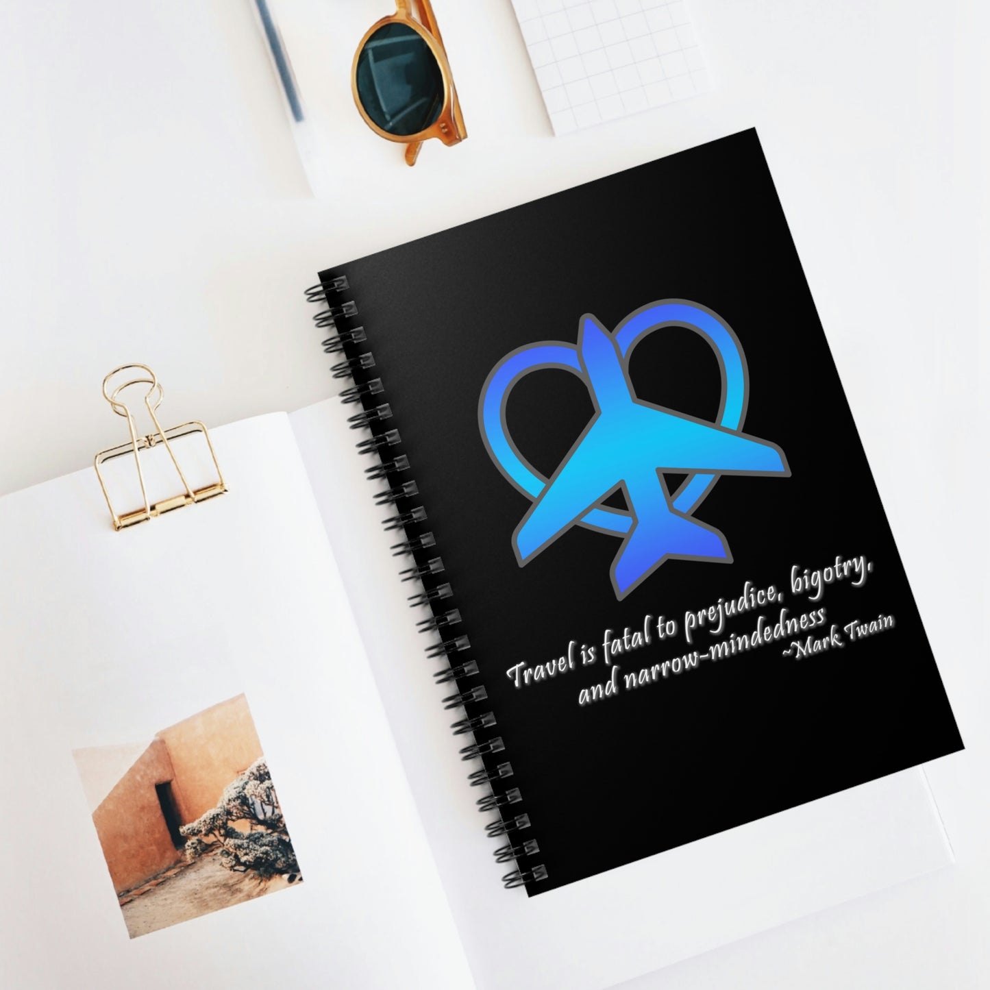 Travel - Fatal to Prejudice Spiral Notebook (Various Colors)