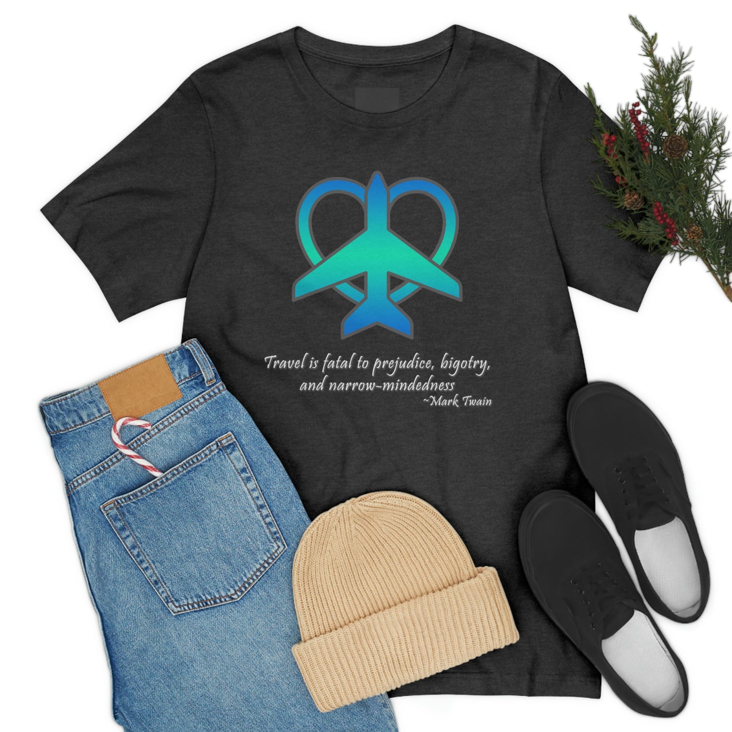 Travel - Fatal to Prejudice T-shirt (Blue/Green)