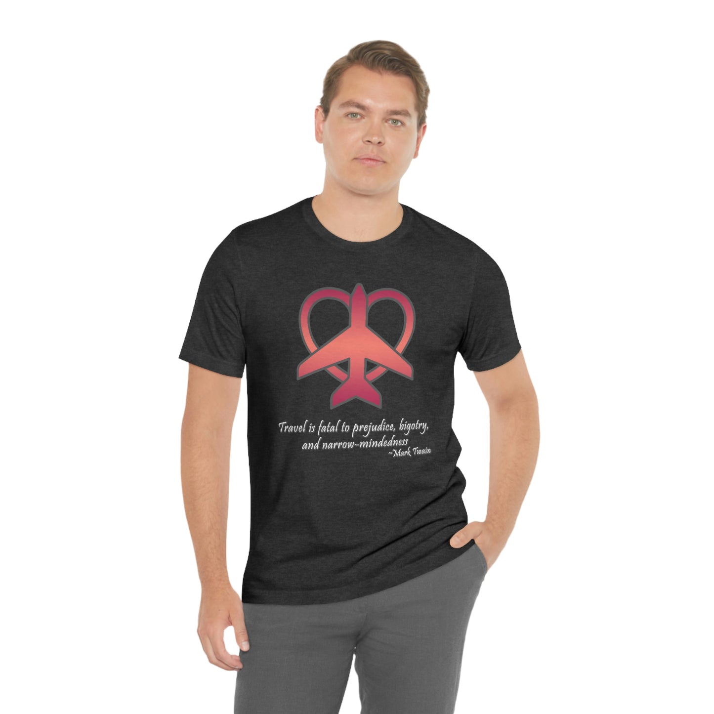 Travel - Fatal to Prejudice T-shirt (Red/Pink)