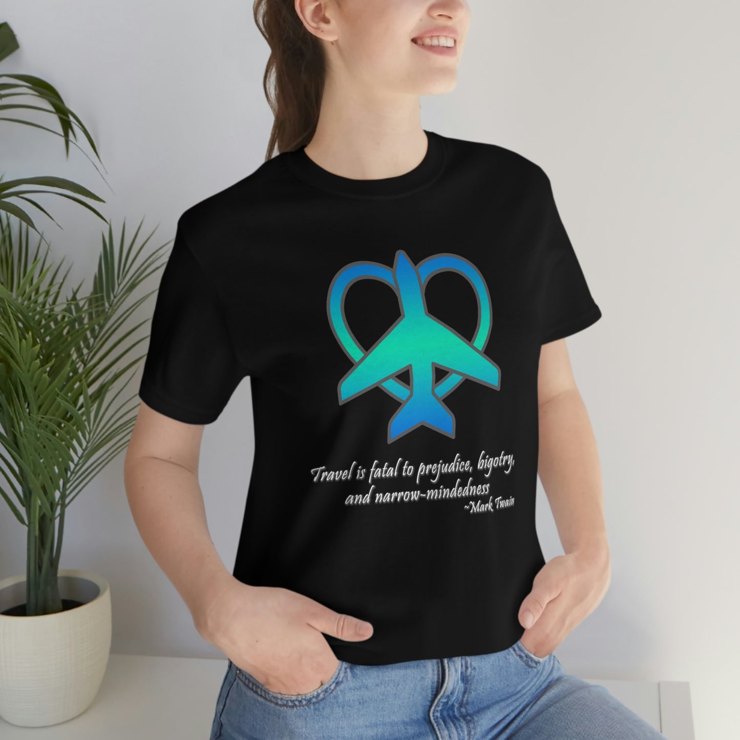 Travel - Fatal to Prejudice T-shirt (Blue/Green)
