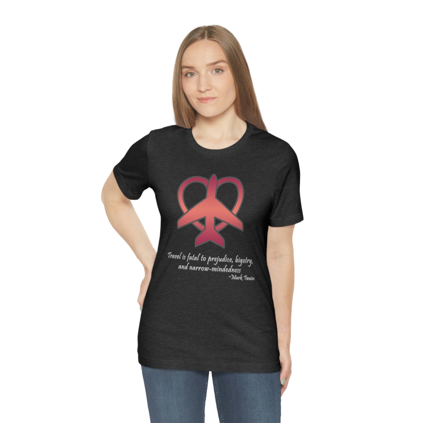 Travel - Fatal to Prejudice T-shirt (Red/Pink)