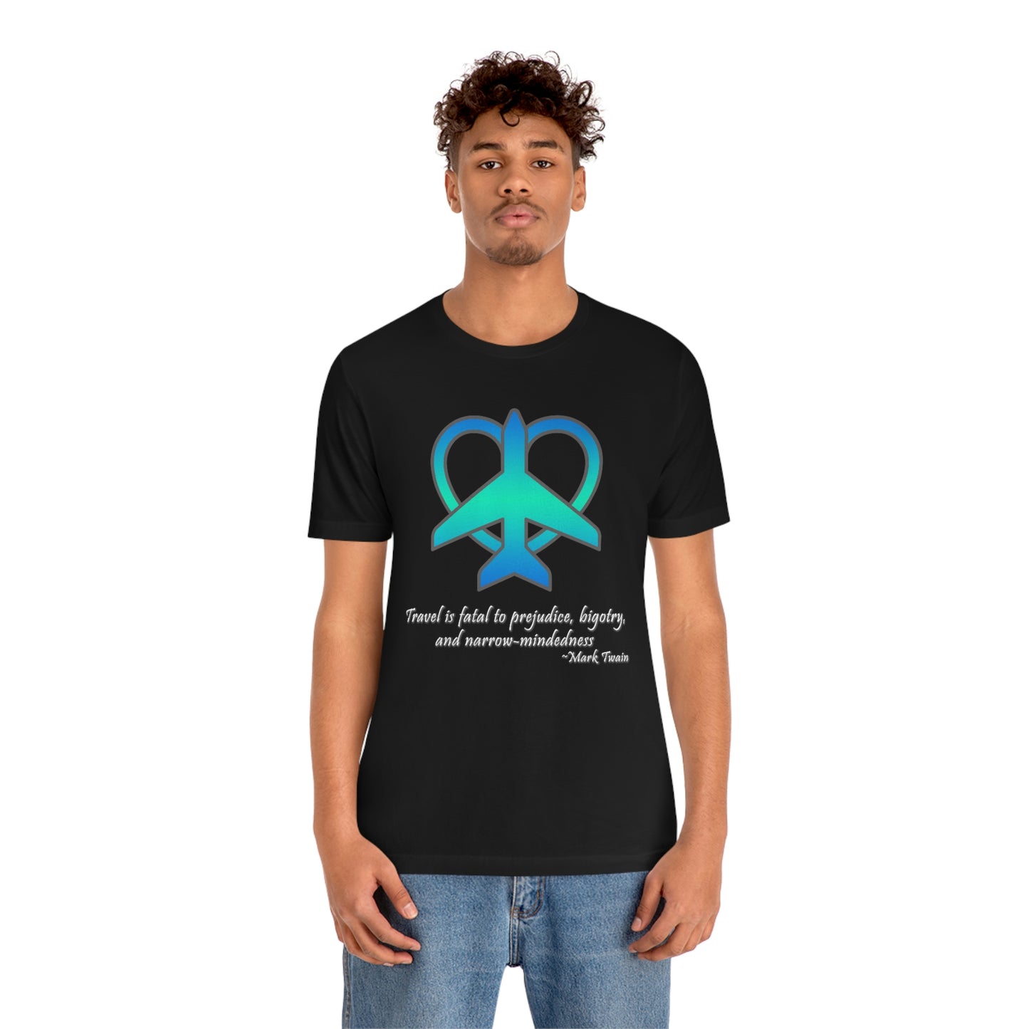 Travel - Fatal to Prejudice T-shirt (Blue/Green)