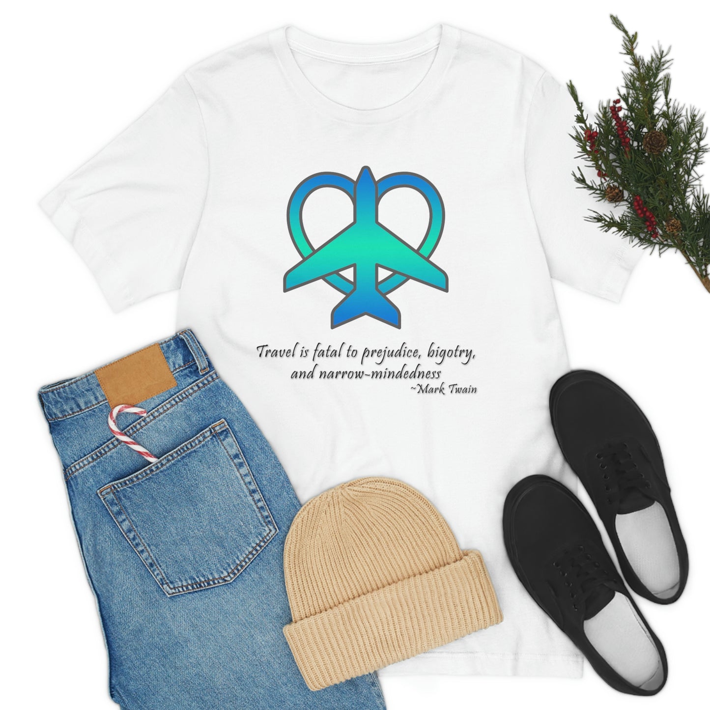 Travel - Fatal to Prejudice T-shirt (Blue/Green)