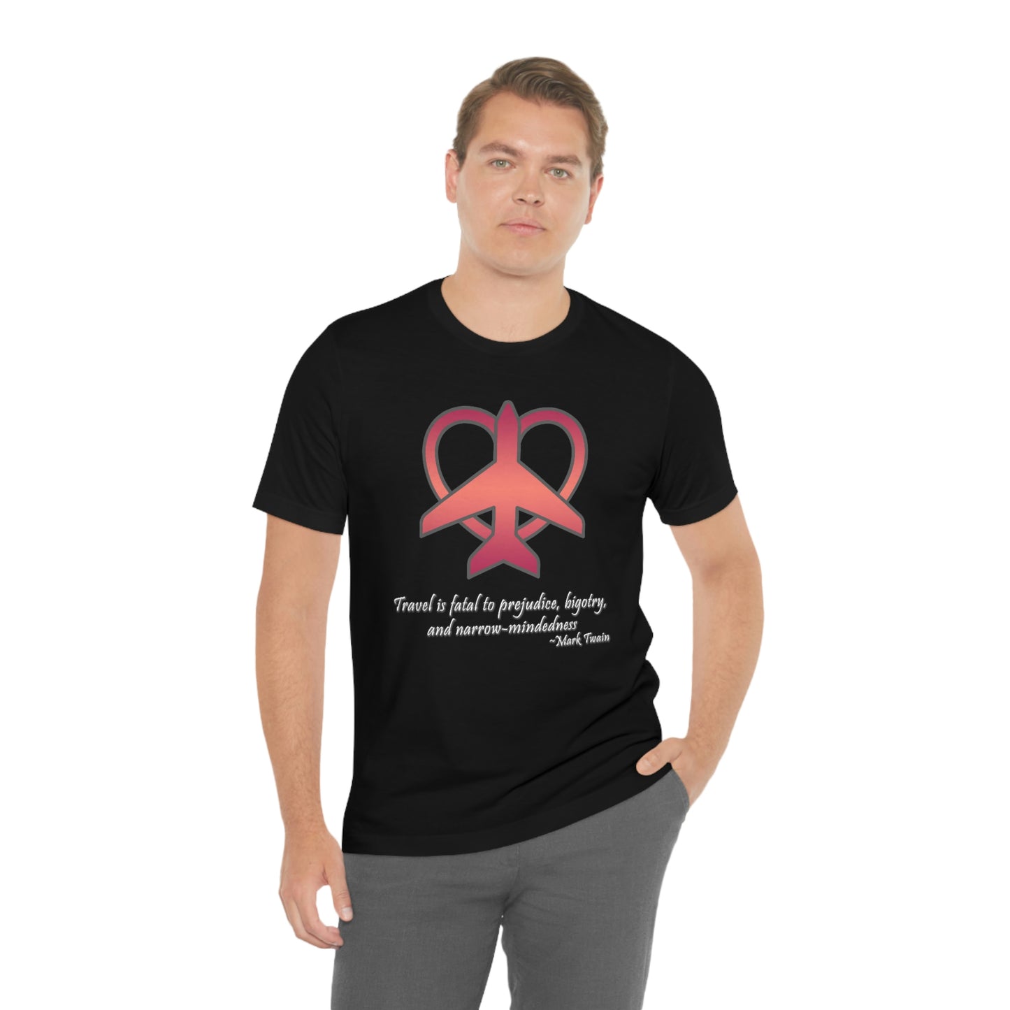 Travel - Fatal to Prejudice T-shirt (Red/Pink)