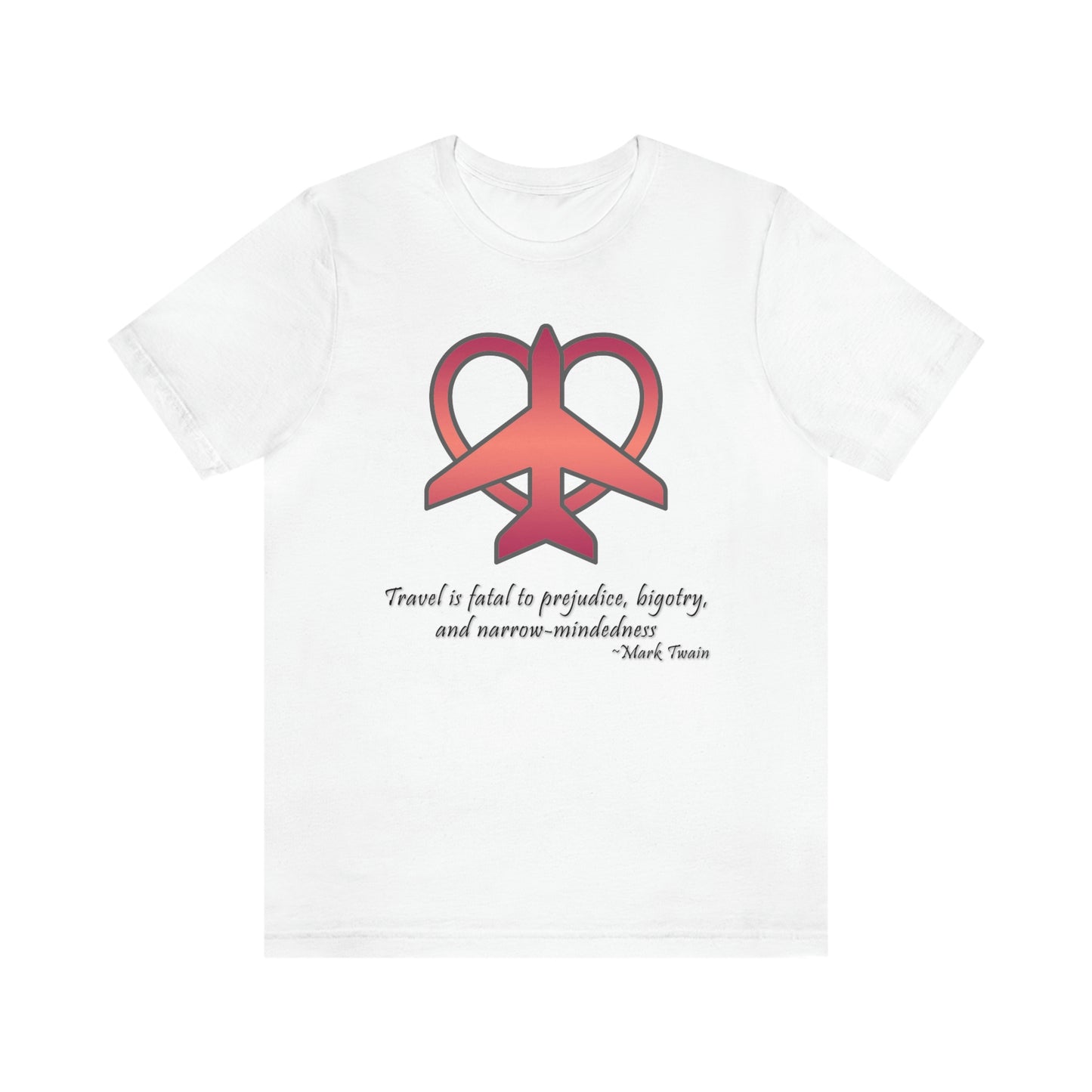 Travel - Fatal to Prejudice T-shirt (Red/Pink)