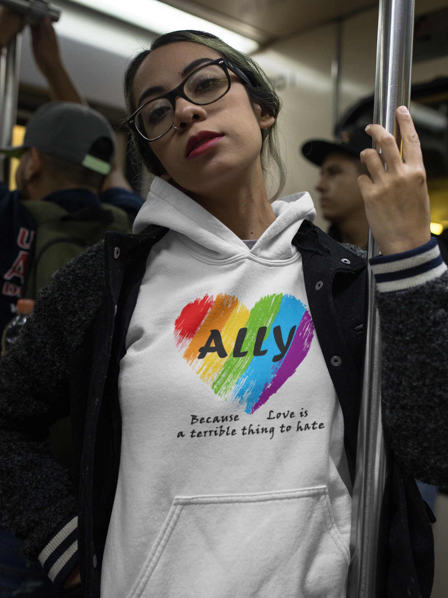 Ally - Love Is a Terrible Thing to Hate Unisex Hooded Sweatshirt