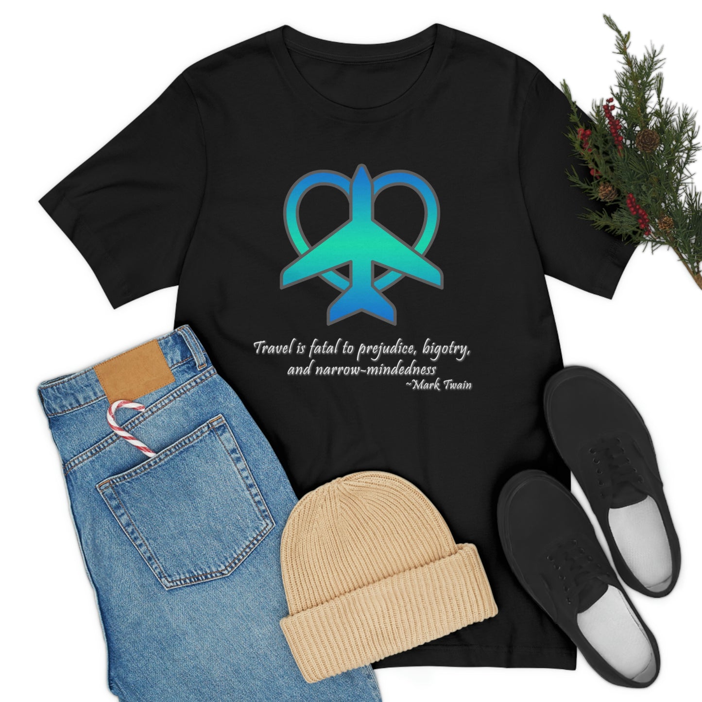Travel - Fatal to Prejudice T-shirt (Blue/Green)