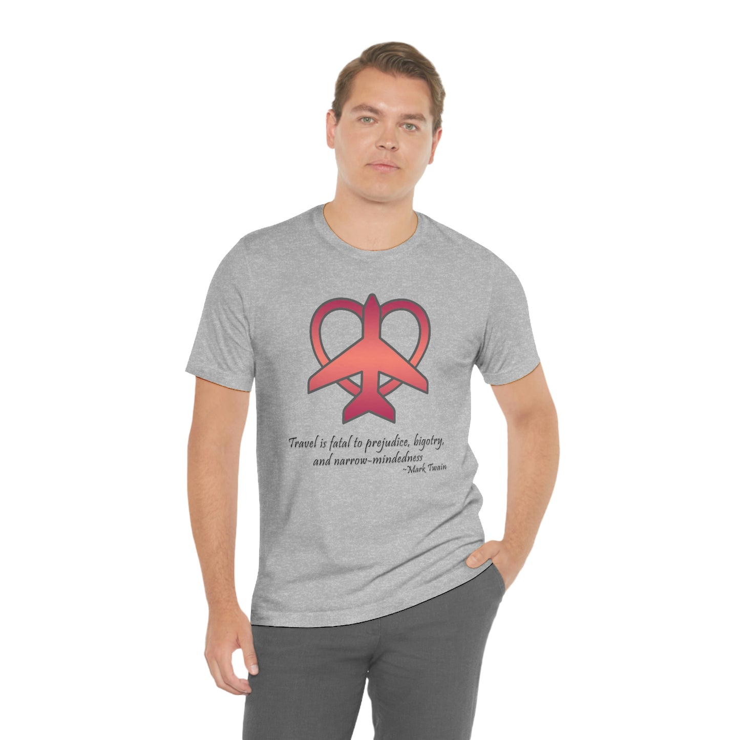 Travel - Fatal to Prejudice T-shirt (Red/Pink)