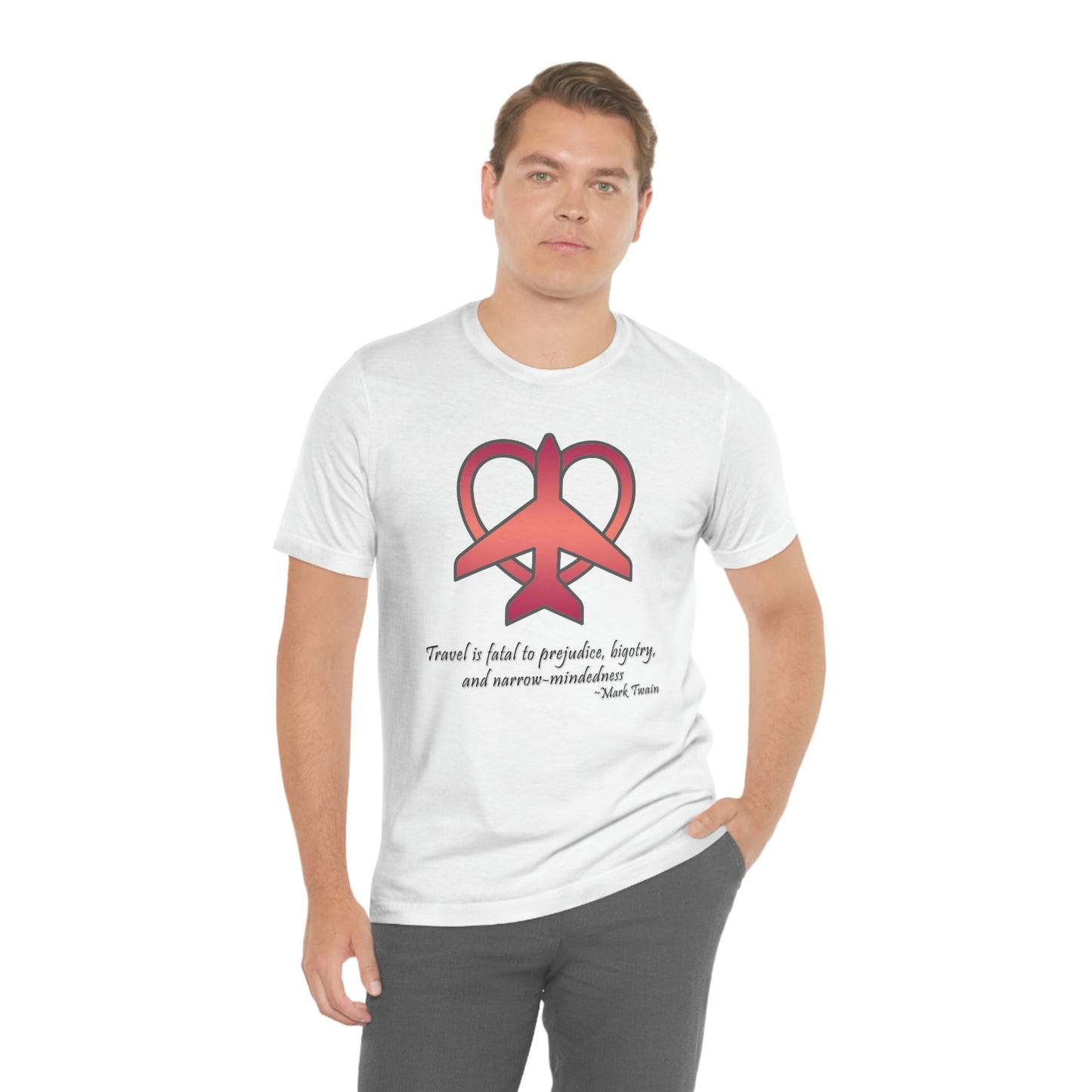 Travel - Fatal to Prejudice T-shirt (Red/Pink)