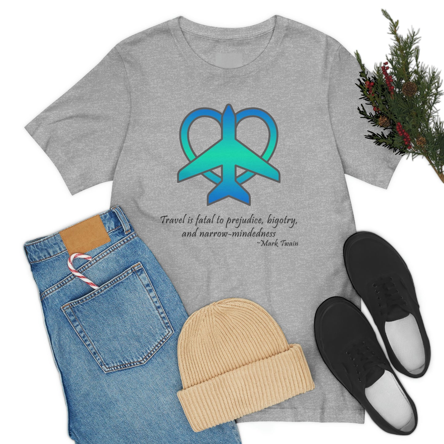 Travel - Fatal to Prejudice T-shirt (Blue/Green)