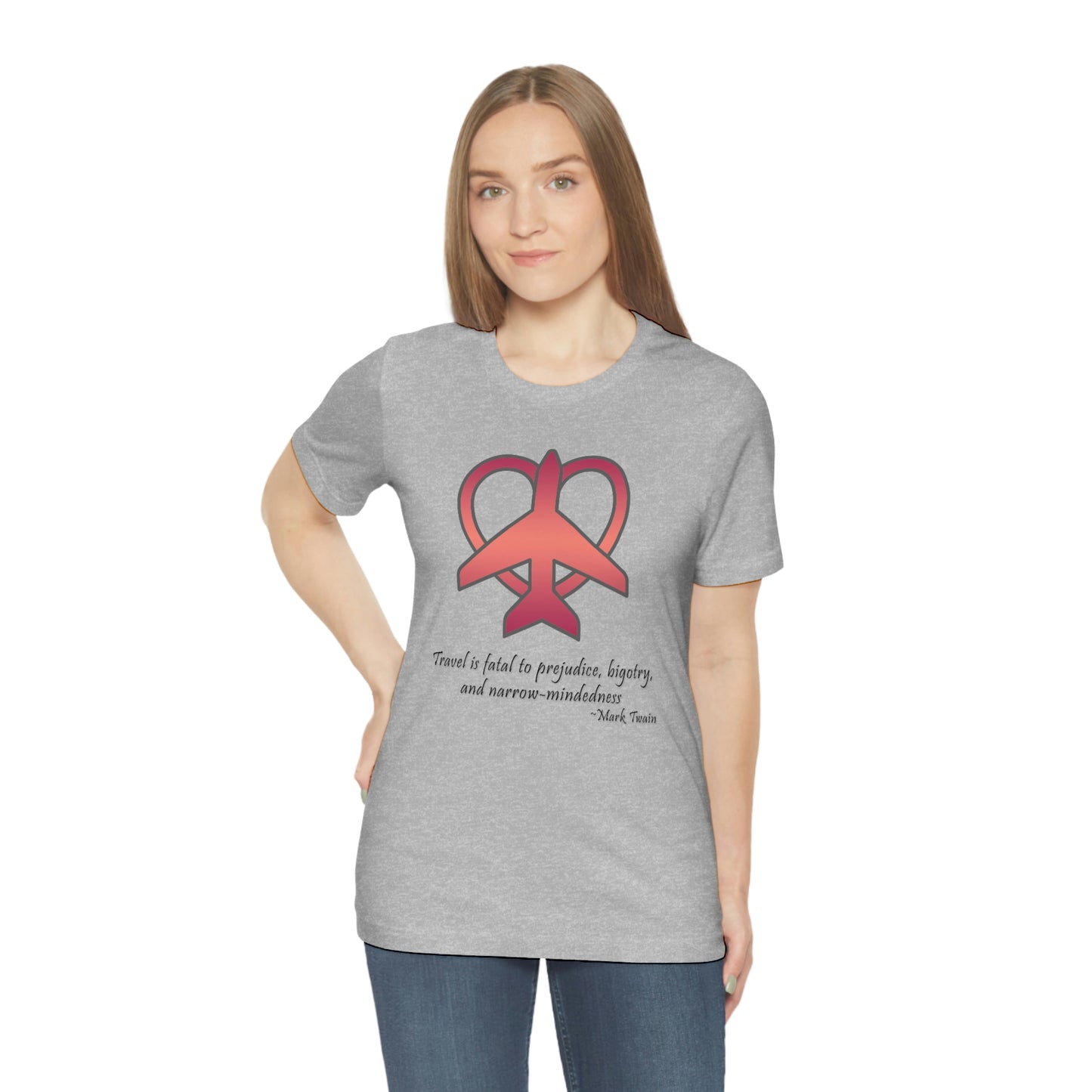 Travel - Fatal to Prejudice T-shirt (Red/Pink)