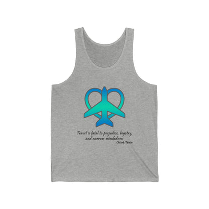 Travel - Fatal to Prejudice Tank Top (Blue/Green)