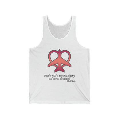 Travel - Fatal to Prejudice Tank Top (Red/Pink)