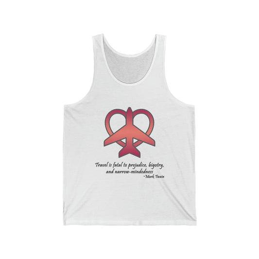 Travel - Fatal to Prejudice Tank Top (Red/Pink)
