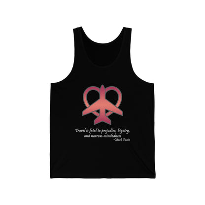 Travel - Fatal to Prejudice Tank Top (Red/Pink)