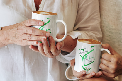 Hearts Ribbons & Rings 11oz White Mug (Spouse/Spouse)