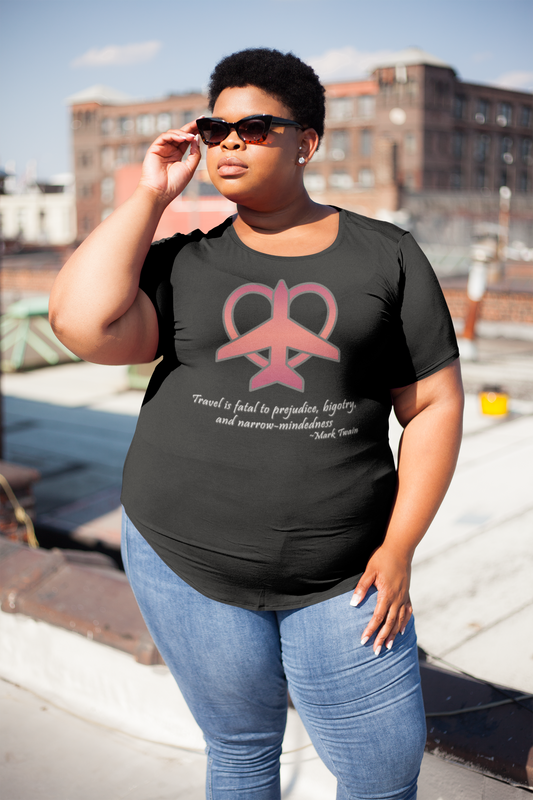 Travel - Fatal to Prejudice T-shirt (Red/Pink)