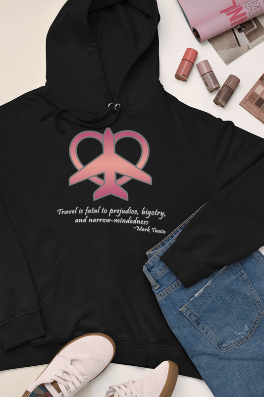 Travel - Fatal to Prejudice Hoodie (Red/Pink)