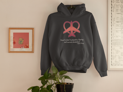 Travel - Fatal to Prejudice Hoodie (Red/Pink)