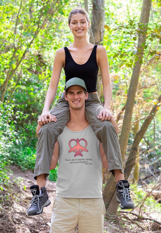 Travel - Fatal to Prejudice Tank Top (Red/Pink)