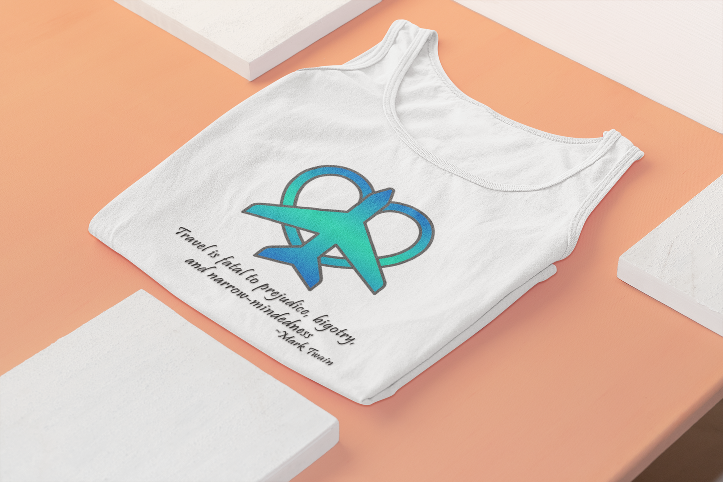 Travel - Fatal to Prejudice Tank Top (Blue/Green)