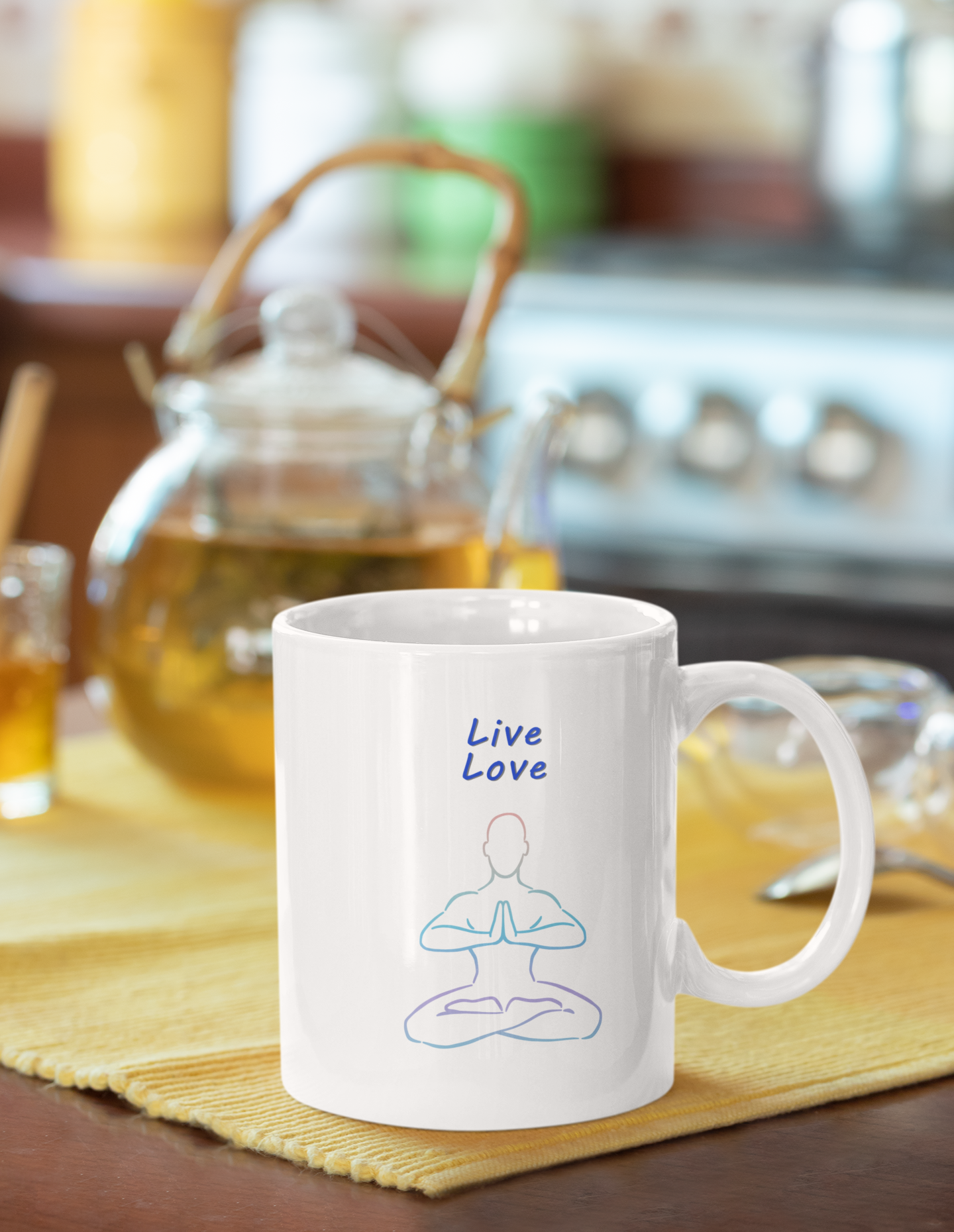 Think, Speak, Live Love 11 oz White Ceramic Mug