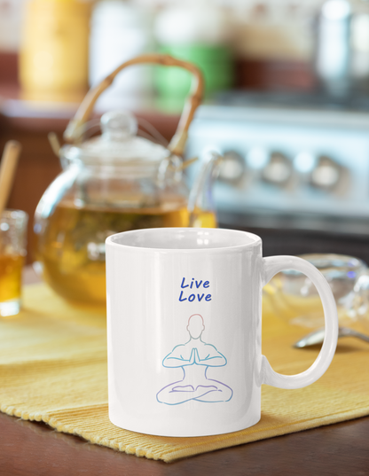 Think, Speak, Live Love 11 oz White Ceramic Mug