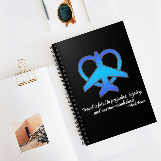 Travel - Fatal to Prejudice Spiral Notebook (Various Colors)