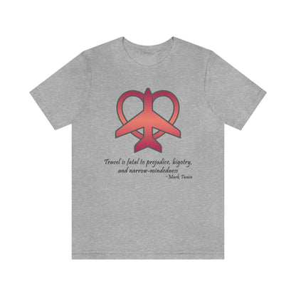 Travel - Fatal to Prejudice T-shirt (Red/Pink)