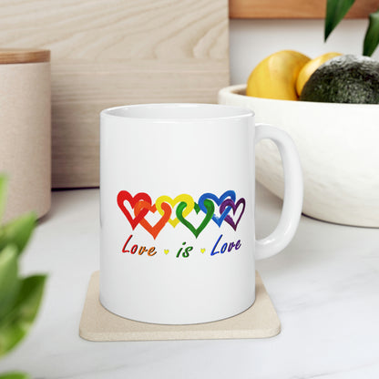 Love Is Love 11oz White Ceramic Mug