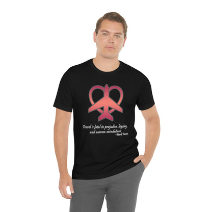 Travel - Fatal to Prejudice T-shirt (Red/Pink)