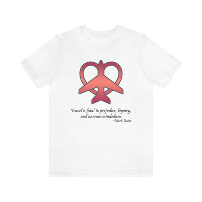 Travel - Fatal to Prejudice T-shirt (Red/Pink)