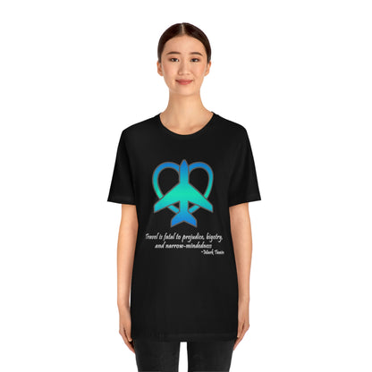 Travel - Fatal to Prejudice T-shirt (Blue/Green)