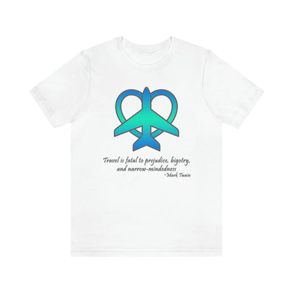 Travel - Fatal to Prejudice T-shirt (Blue/Green)
