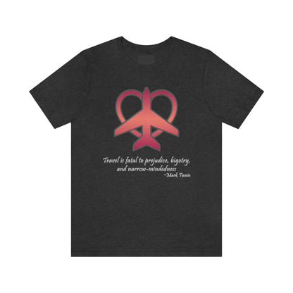 Travel - Fatal to Prejudice T-shirt (Red/Pink)