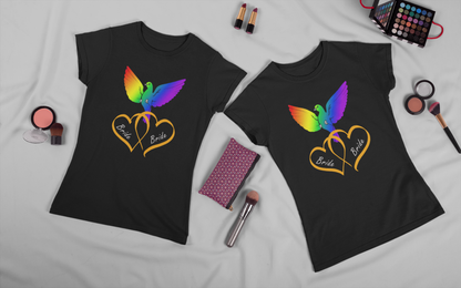 Rainbow Bird & Hearts - Bride Bride (Orange)